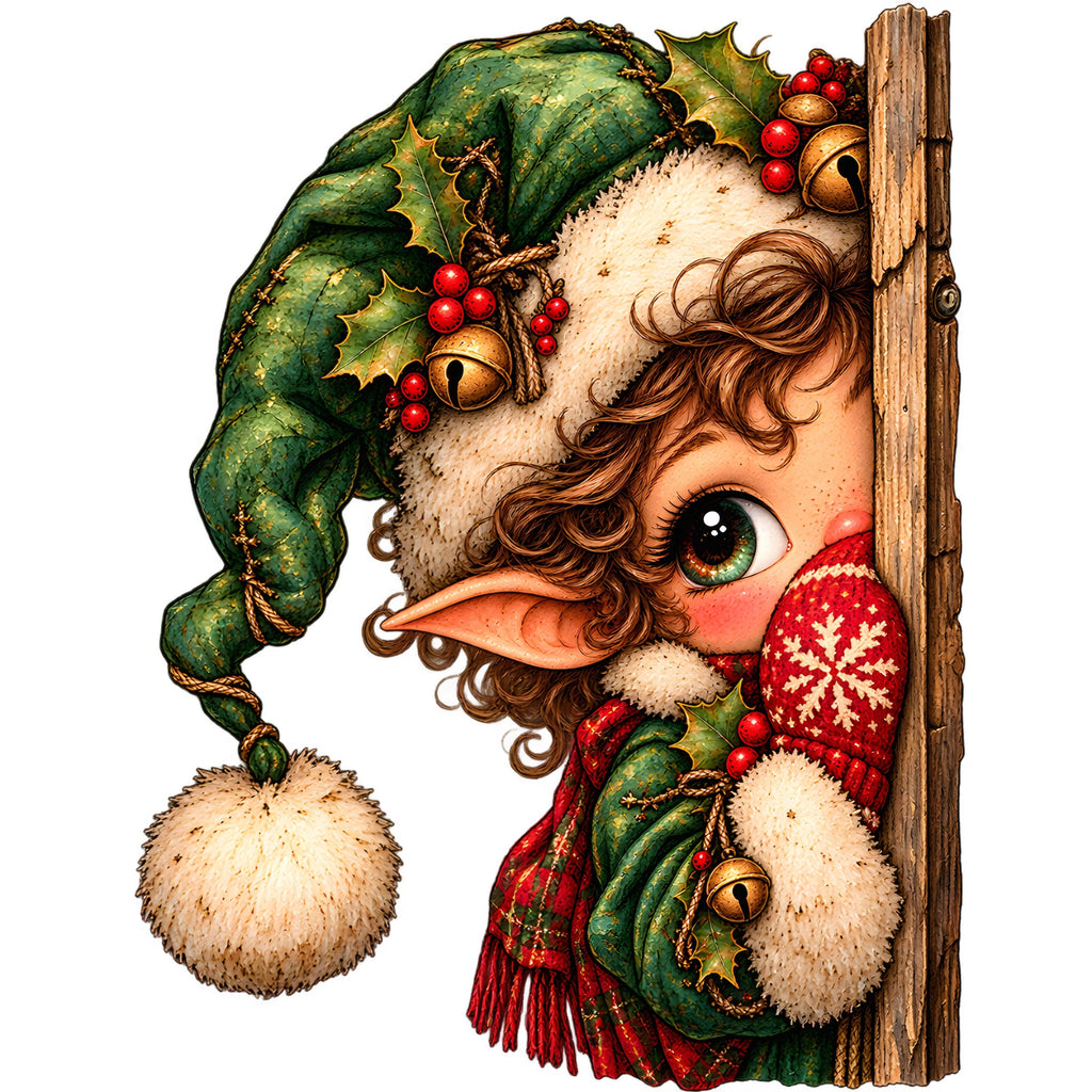 Christmas Elf Clipart Bundle, 24 Cute Holiday PNGs for Cards, Crafts & Scrapbooking
