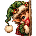 Christmas Elf Clipart Bundle, 24 Cute Holiday PNGs for Cards, Crafts & Scrapbooking