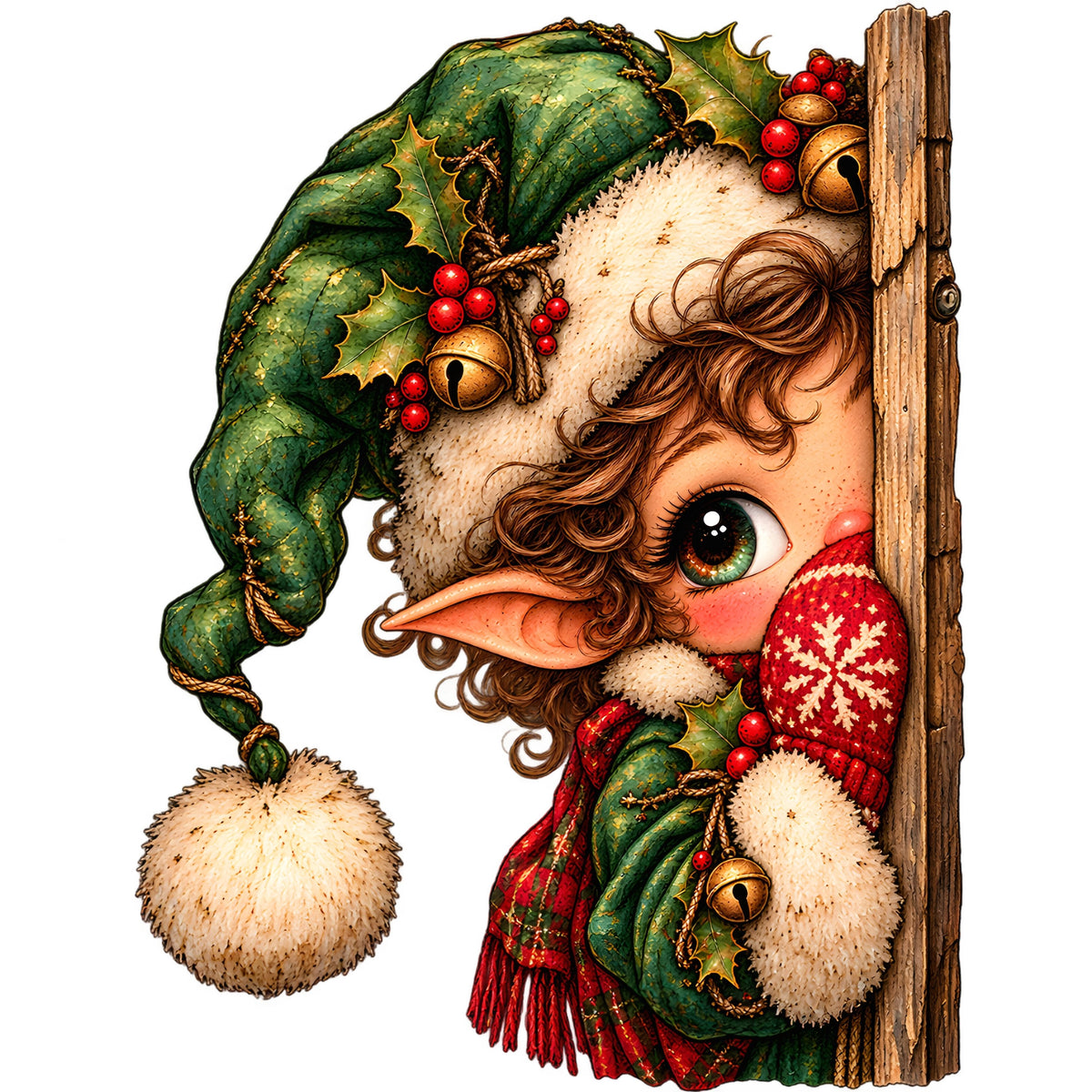 Christmas Elf Clipart Bundle, 24 Cute Holiday PNGs for Cards, Crafts & Scrapbooking